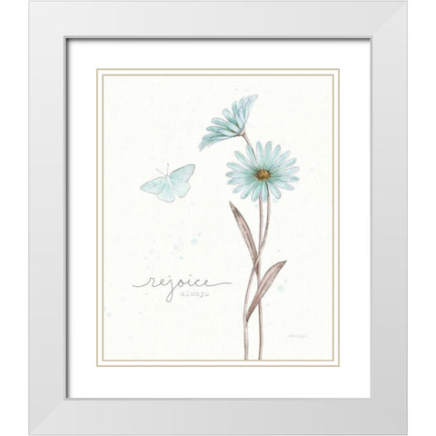 Bits of Blue V White Modern Wood Framed Art Print with Double Matting by Pertiet, Katie