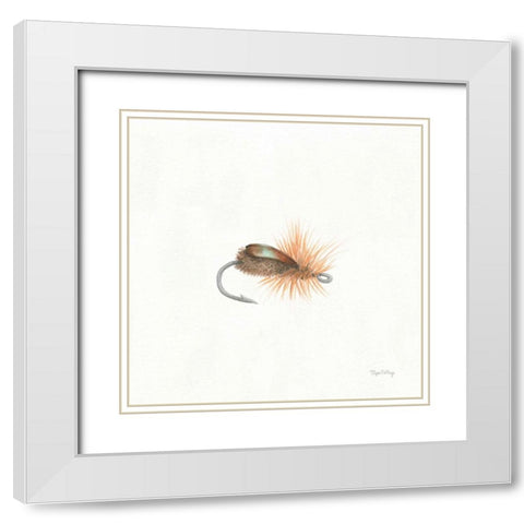 Gone Fishin II White Modern Wood Framed Art Print with Double Matting by DeNeige, Elyse