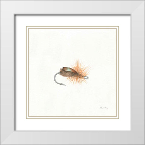 Gone Fishin II White Modern Wood Framed Art Print with Double Matting by DeNeige, Elyse