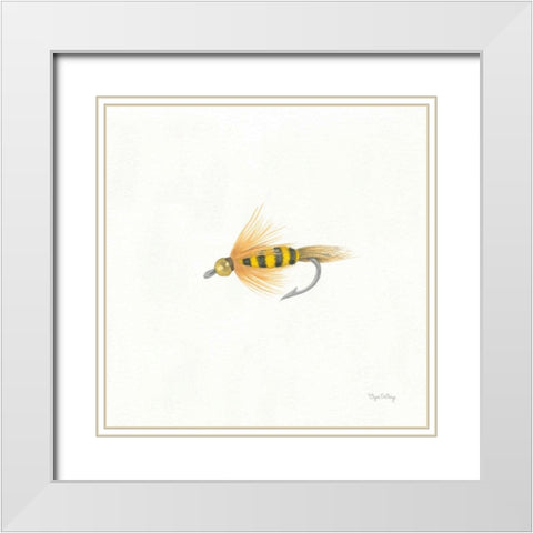 Gone Fishin VII White Modern Wood Framed Art Print with Double Matting by DeNeige, Elyse