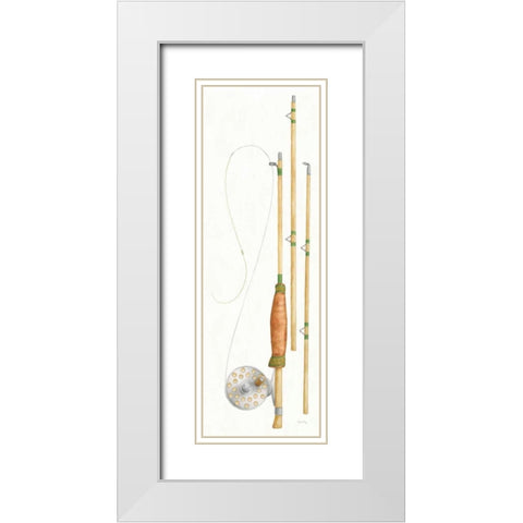Gone Fishin XI White Modern Wood Framed Art Print with Double Matting by DeNeige, Elyse