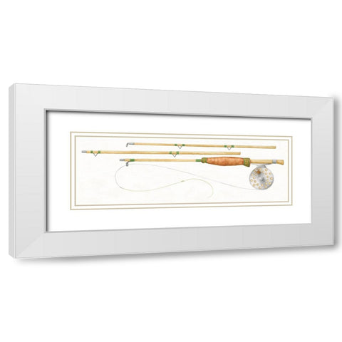 Gone Fishin XIII White Modern Wood Framed Art Print with Double Matting by Wild Apple Portfolio