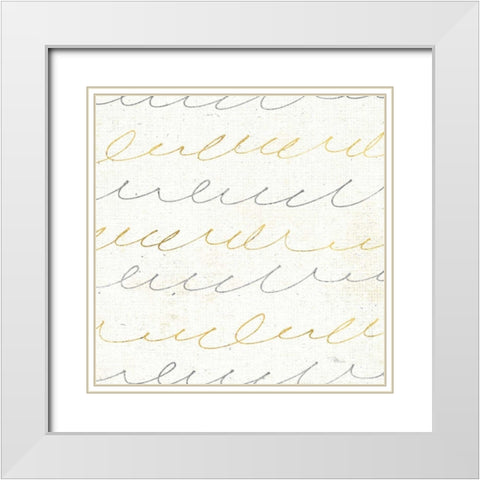 Coffee Cuties Pattern II A White Modern Wood Framed Art Print with Double Matting by Pela Studio