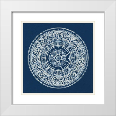 Seville IV Dark Blue FB White Modern Wood Framed Art Print with Double Matting by Lovell, Kathrine