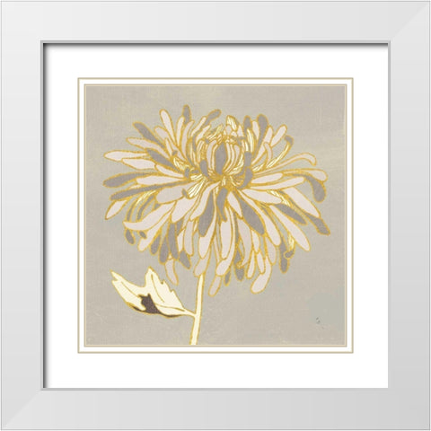 Sarahs Garden Gatsby III White Modern Wood Framed Art Print with Double Matting by Adams, Sarah