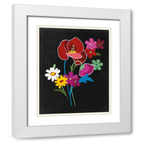 Alpine Bouquet II White Modern Wood Framed Art Print with Double Matting by Nai, Danhui