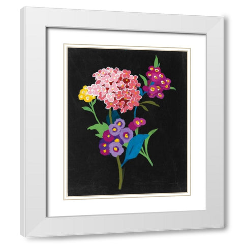 Alpine Bouquet III White Modern Wood Framed Art Print with Double Matting by Nai, Danhui