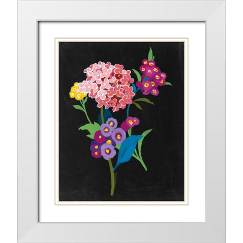 Alpine Bouquet III White Modern Wood Framed Art Print with Double Matting by Nai, Danhui