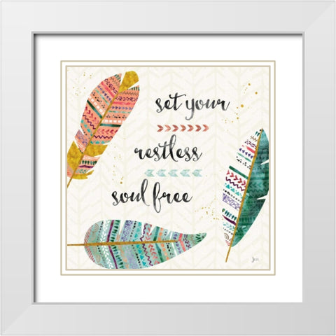 Light as a Feather II White Modern Wood Framed Art Print with Double Matting by Aiken, Jess