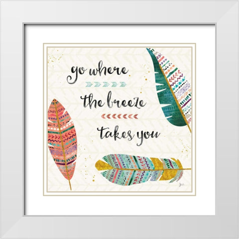 Light as a Feather III White Modern Wood Framed Art Print with Double Matting by Aiken, Jess