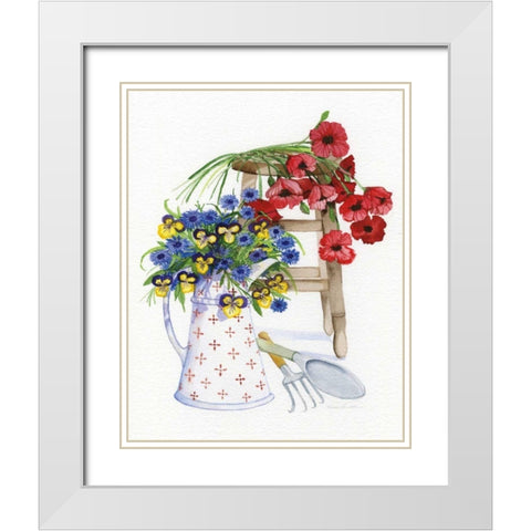 Down Home I White Modern Wood Framed Art Print with Double Matting by McKenna, Kathleen Parr
