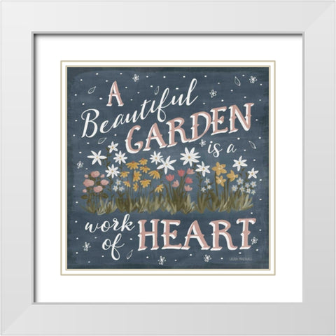 Blooming Garden IV White Modern Wood Framed Art Print with Double Matting by Marshall, Laura