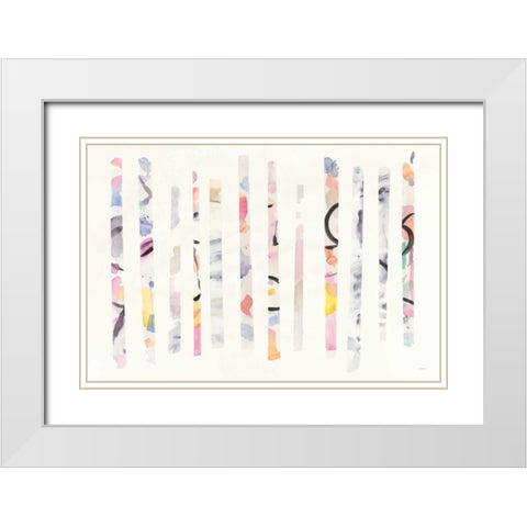 Candy Bars White Modern Wood Framed Art Print with Double Matting by Schick, Mike