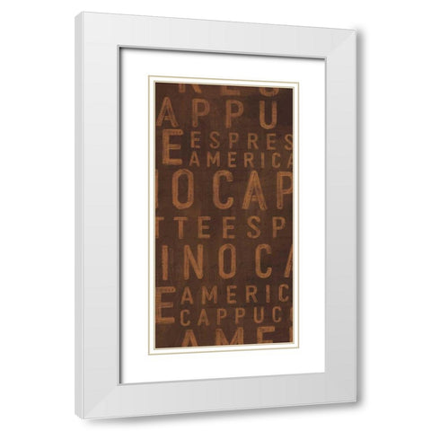 Coffee and Co Step 04A I White Modern Wood Framed Art Print with Double Matting by Penner, Janelle