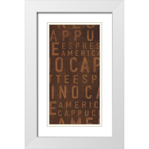 Coffee and Co Step 04A I White Modern Wood Framed Art Print with Double Matting by Penner, Janelle