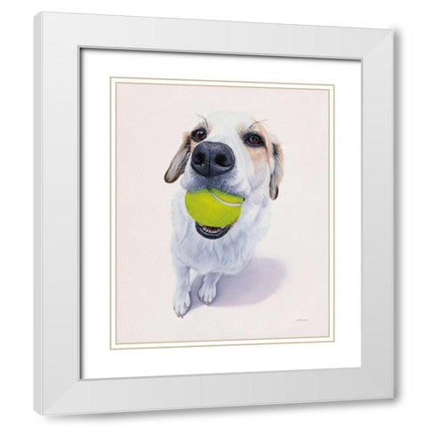 Newburgh no. 6 White Modern Wood Framed Art Print with Double Matting by Ruby, James