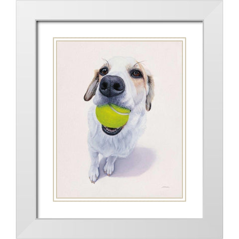 Newburgh no. 6 White Modern Wood Framed Art Print with Double Matting by Ruby, James