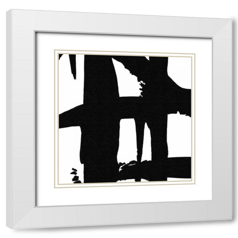 Crossing Paths I White Modern Wood Framed Art Print with Double Matting by Adams, Sarah