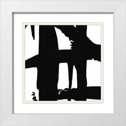 Crossing Paths I White Modern Wood Framed Art Print with Double Matting by Adams, Sarah