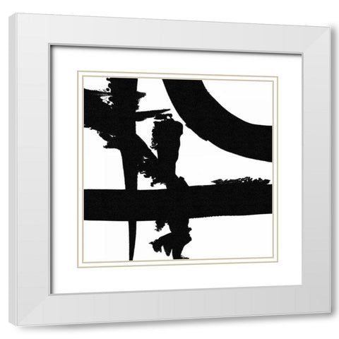 Crossing Paths II White Modern Wood Framed Art Print with Double Matting by Adams, Sarah