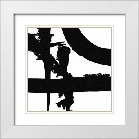 Crossing Paths II White Modern Wood Framed Art Print with Double Matting by Adams, Sarah