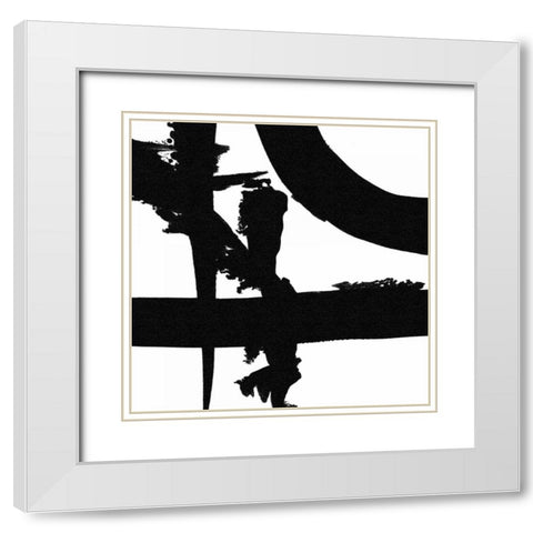 Crossing Paths II White Modern Wood Framed Art Print with Double Matting by Adams, Sarah