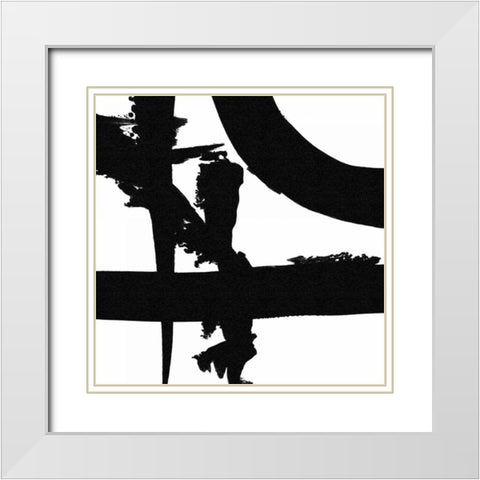 Crossing Paths II White Modern Wood Framed Art Print with Double Matting by Adams, Sarah