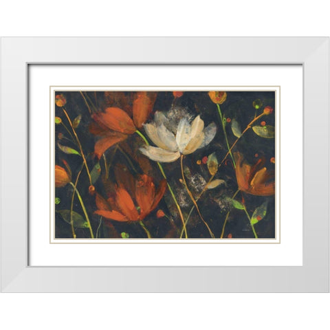 Moonlight Garden I Spice White Modern Wood Framed Art Print with Double Matting by Hristova, Albena