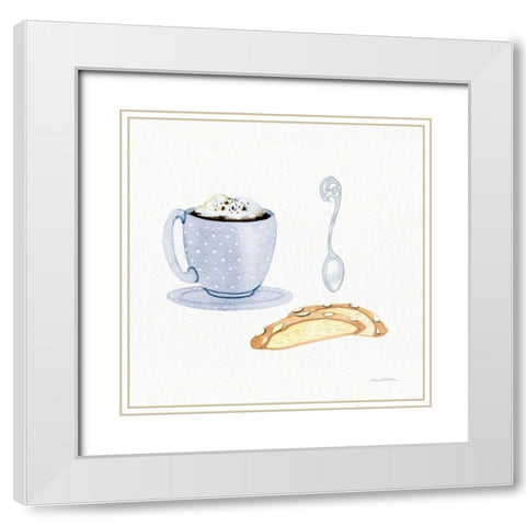 Coffee Break IX White Modern Wood Framed Art Print with Double Matting by McKenna, Kathleen Parr