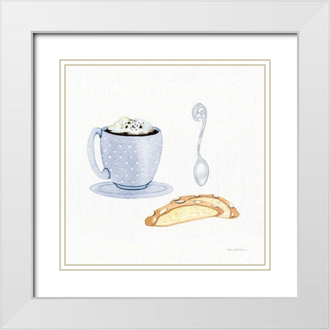 Coffee Break IX White Modern Wood Framed Art Print with Double Matting by McKenna, Kathleen Parr