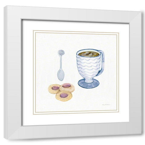 Coffee Break X White Modern Wood Framed Art Print with Double Matting by McKenna, Kathleen Parr