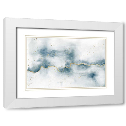 Flow with Gold White Modern Wood Framed Art Print with Double Matting by Marshall, Laura