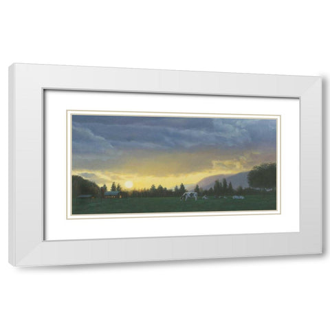 Farm Life II White Modern Wood Framed Art Print with Double Matting by Wiens, James