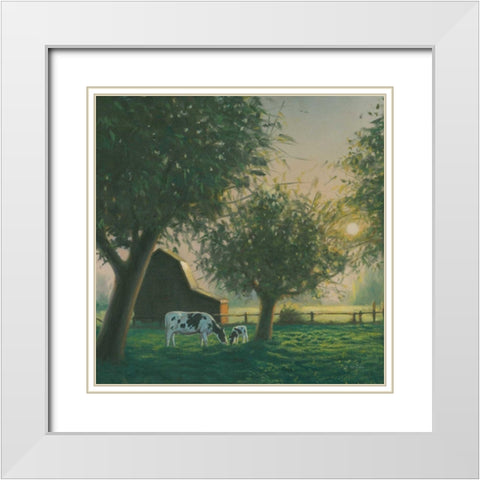 Farm Life IV White Modern Wood Framed Art Print with Double Matting by Wiens, James