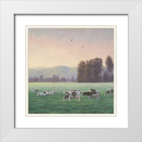 Farm Life V White Modern Wood Framed Art Print with Double Matting by Wiens, James