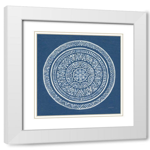 Circle Designs I White Modern Wood Framed Art Print with Double Matting by Lovell, Kathrine