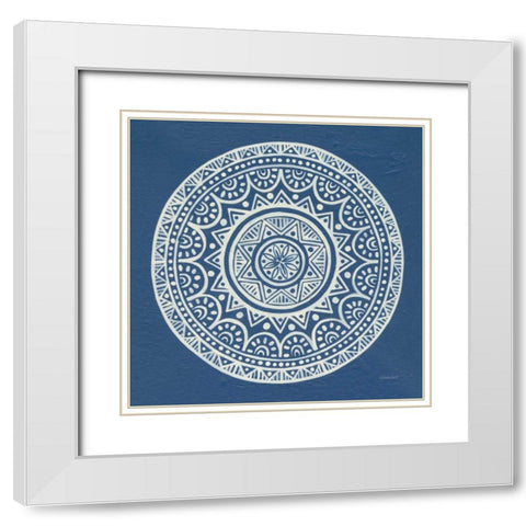 Circle Designs II White Modern Wood Framed Art Print with Double Matting by Lovell, Kathrine