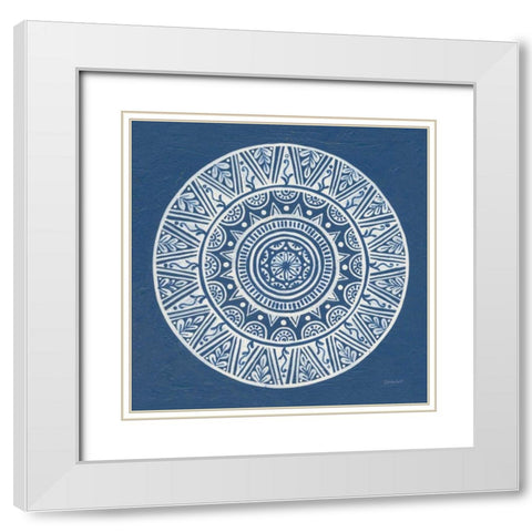 Circle Designs III White Modern Wood Framed Art Print with Double Matting by Lovell, Kathrine
