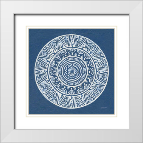 Circle Designs III White Modern Wood Framed Art Print with Double Matting by Lovell, Kathrine
