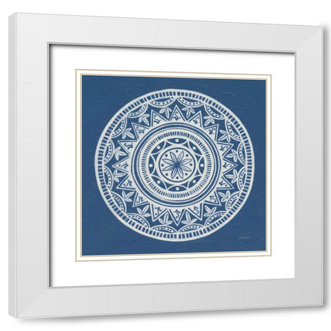 Circle Designs IV White Modern Wood Framed Art Print with Double Matting by Lovell, Kathrine