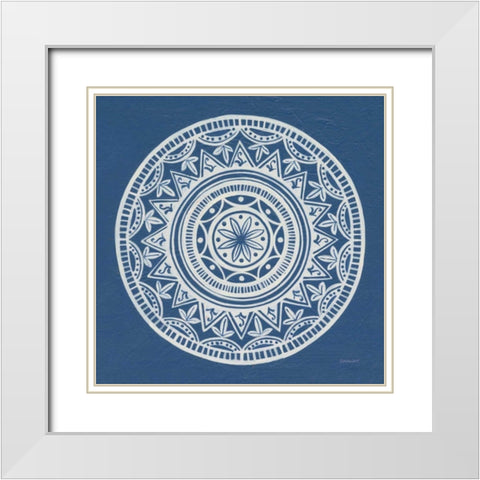 Circle Designs IV White Modern Wood Framed Art Print with Double Matting by Lovell, Kathrine