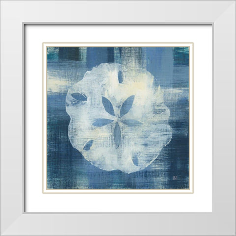 Batik Seas III White Modern Wood Framed Art Print with Double Matting by Studio Mousseau
