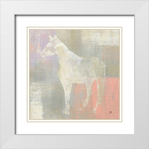 Dusk Pony White Modern Wood Framed Art Print with Double Matting by Studio Mousseau