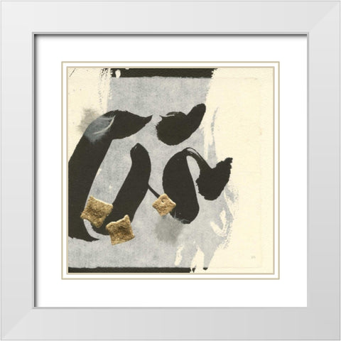 Collage VI White Modern Wood Framed Art Print with Double Matting by Paschke, Chris