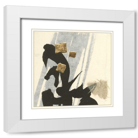 Collage IX White Modern Wood Framed Art Print with Double Matting by Paschke, Chris