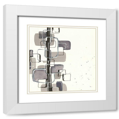 Mind Games I White Modern Wood Framed Art Print with Double Matting by Paschke, Chris