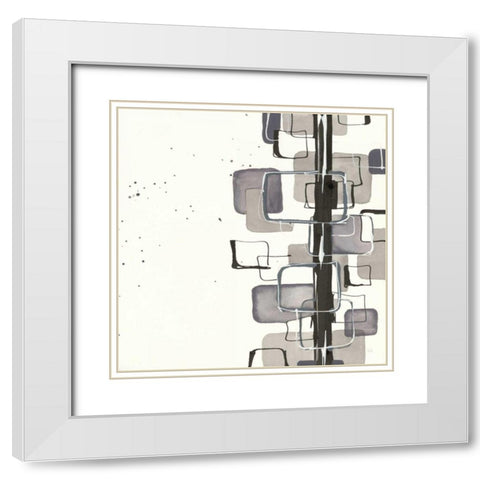 Mind Games II White Modern Wood Framed Art Print with Double Matting by Paschke, Chris