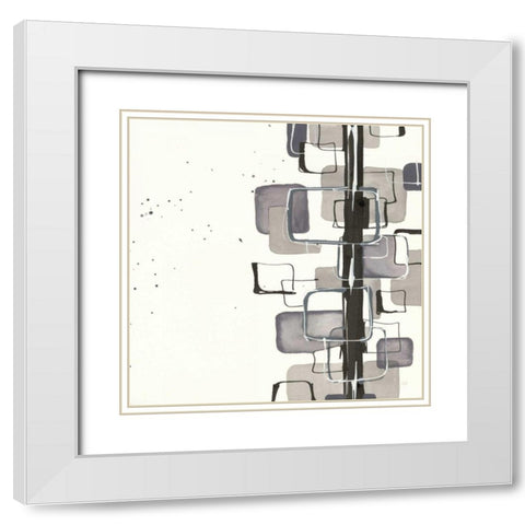 Mind Games II White Modern Wood Framed Art Print with Double Matting by Paschke, Chris