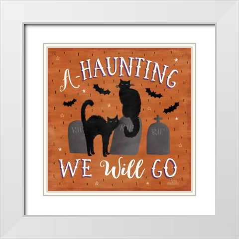 Haunted Halloween V White Modern Wood Framed Art Print with Double Matting by Marshall, Laura