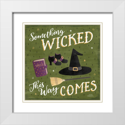 Haunted Halloween VI White Modern Wood Framed Art Print with Double Matting by Marshall, Laura